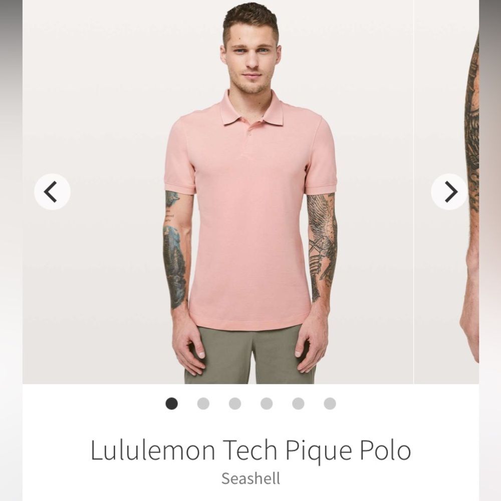 Lululemon 2019 Tech Pique Polo Seashell M3BCSS
Men’s See Measurements